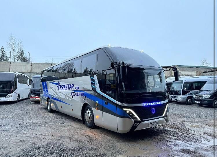 Tourist coach bus for large groups in Uzbekistan