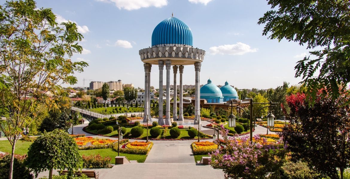 Memorial complex park in Tashkent