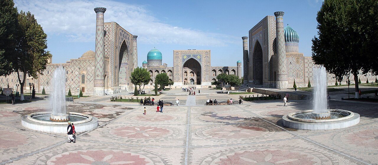 Registan Square panorama Samarkand